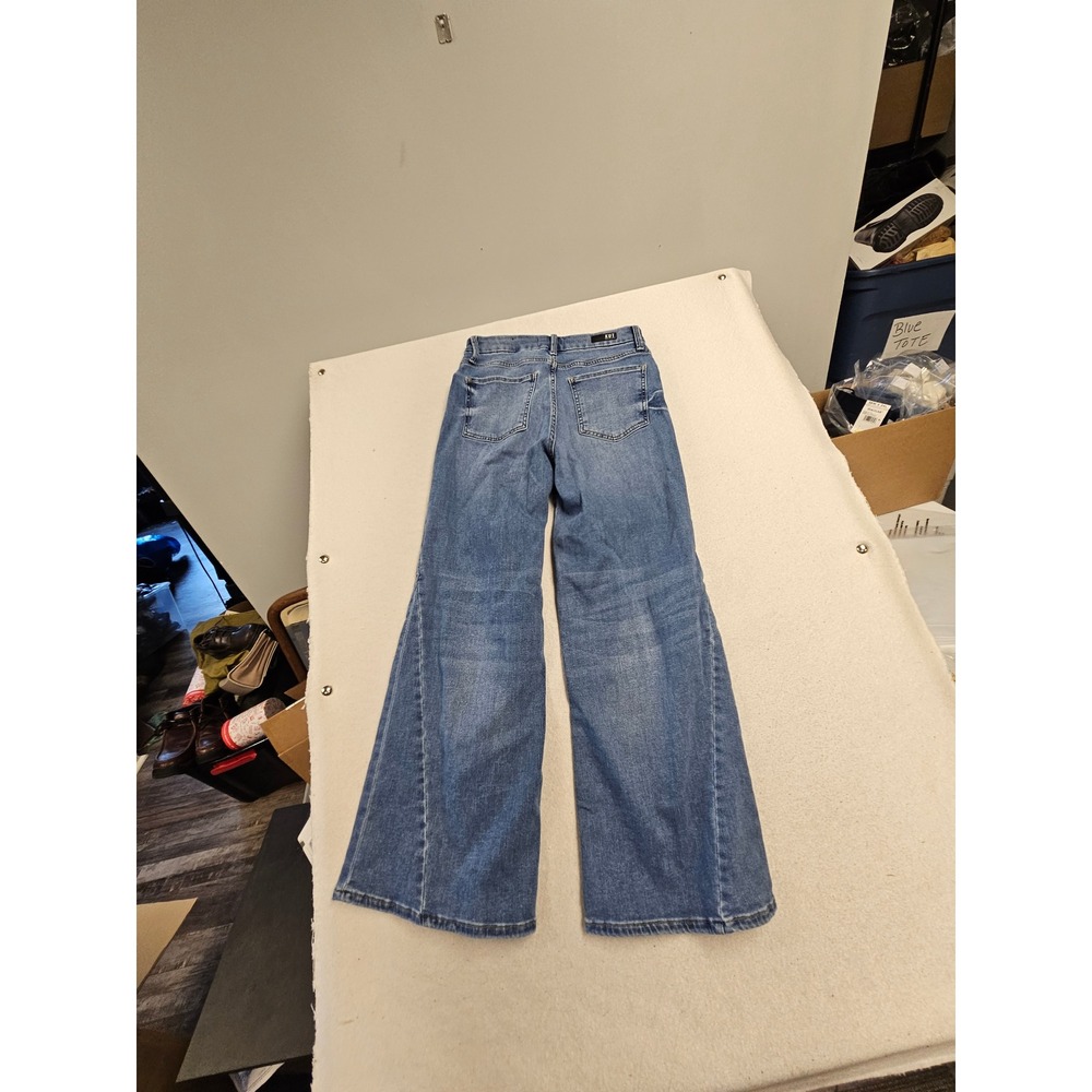 KUT from the Kloth Meg Fab Ab Wide Leg High Rise Jeans Blue Size 6L Long Inseam - Picture 6 of 7